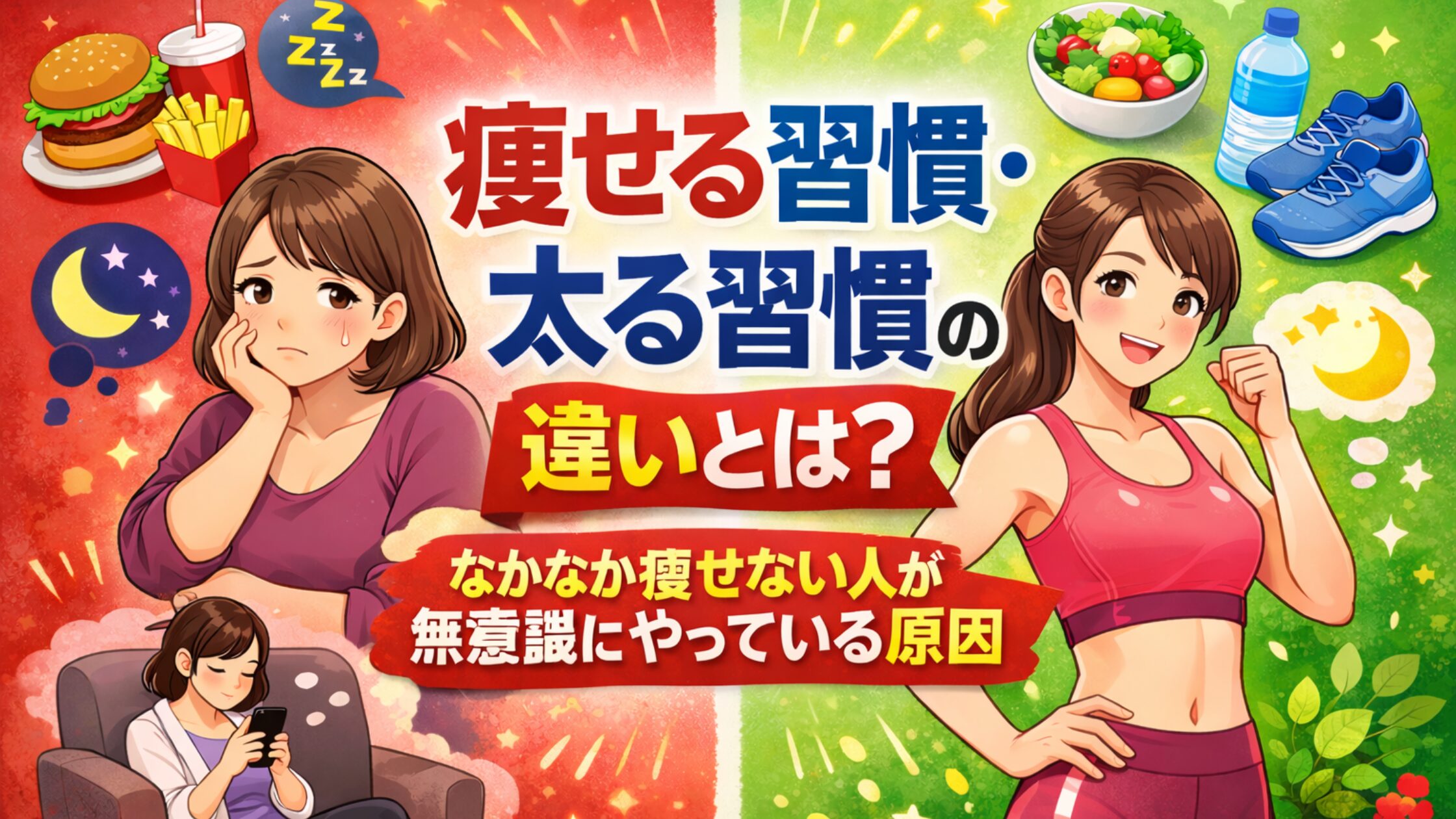 痩せる習慣・太る習慣の違いとは？なかなか痩せない人が無意識にやっている原因 - しょやブログ