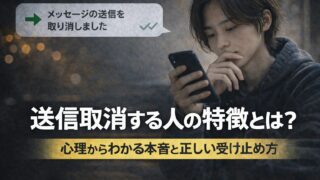 送信取消する人の特徴とは?心理からわかる本音と正しい受け止め方
