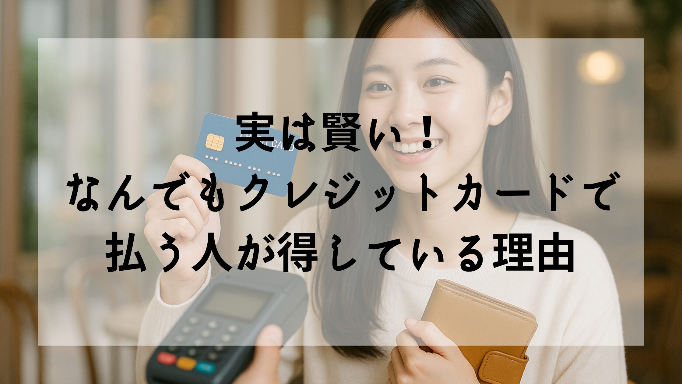 実は賢い！なんでもクレジットカードで払う人が得している理由