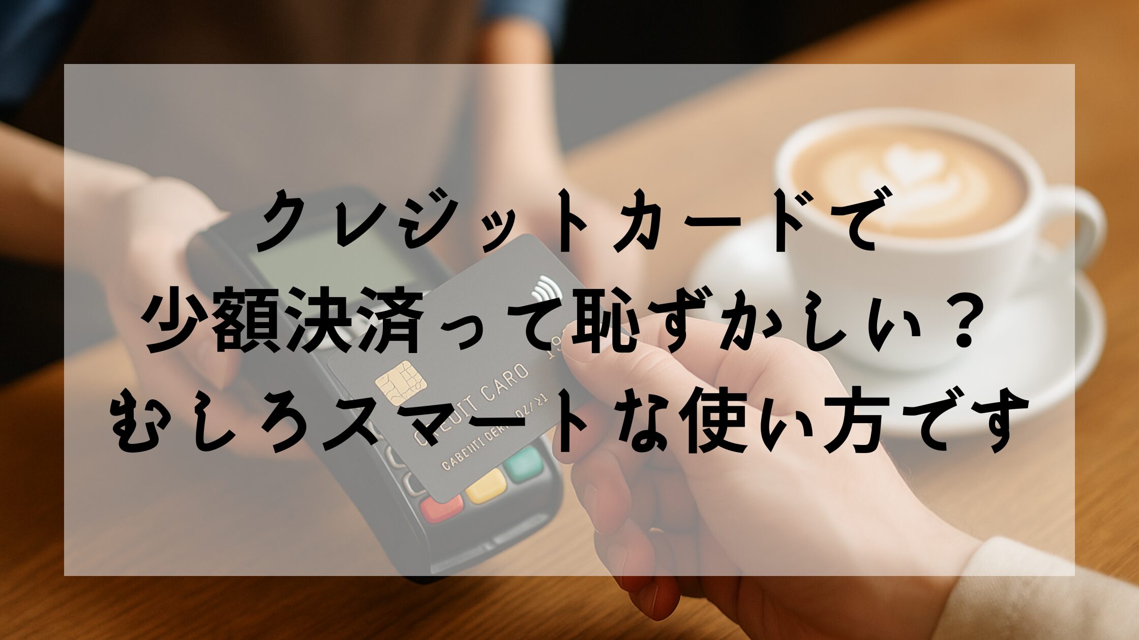 クレジットカードで少額決済って恥ずかしい？むしろスマートな使い方です