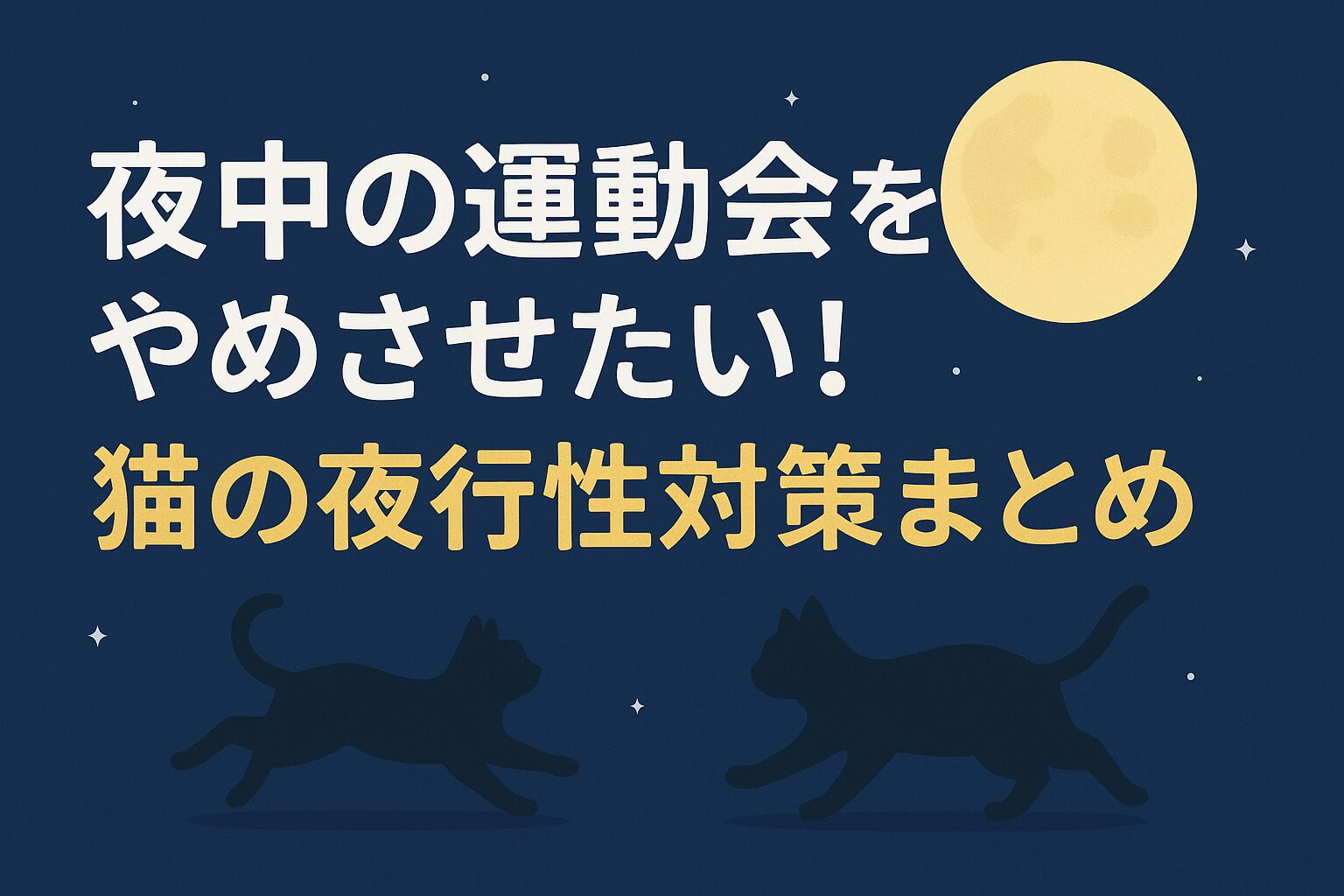 夜中の運動会をやめさせたい！猫の夜行性対策まとめ