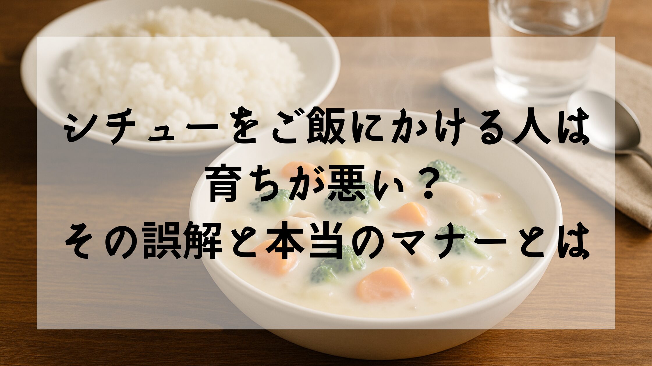 シチューをご飯にかける人は育ちが悪い？その誤解と本当のマナーとは