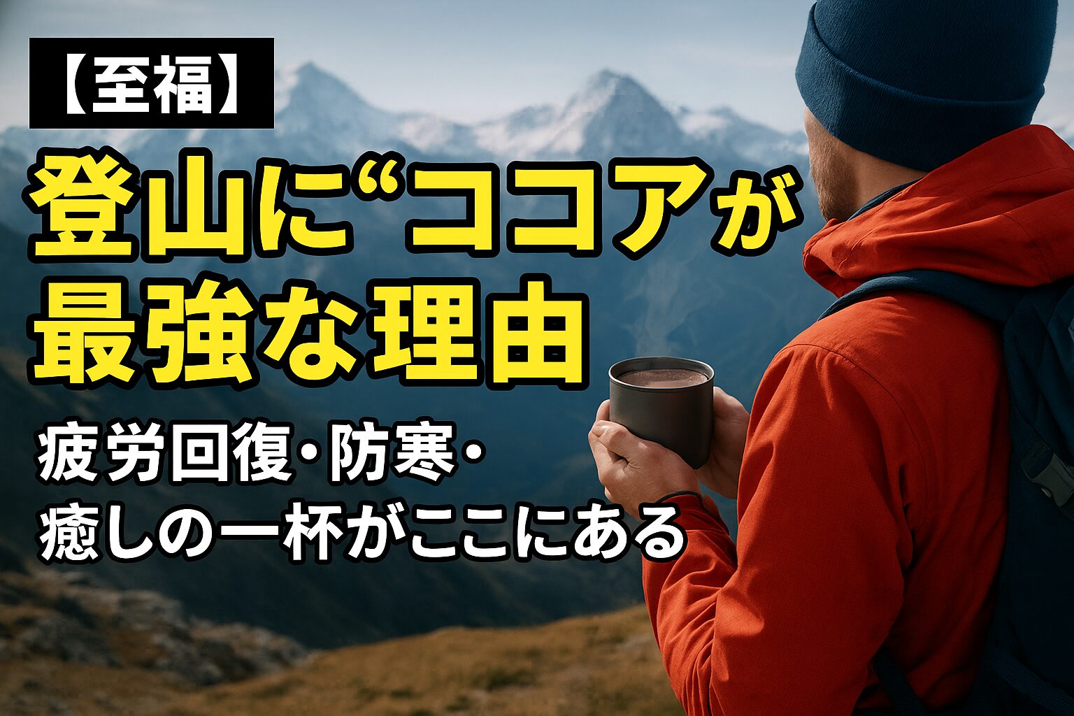 【至福】登山に“ココア”が最強な理由｜疲労回復・防寒・癒しの一杯がここにある
