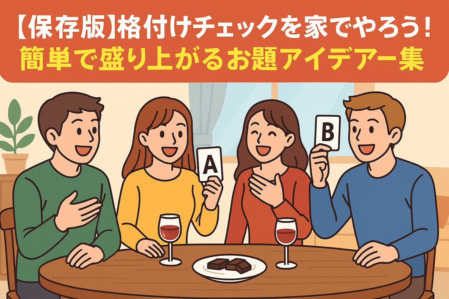 【保存版】格付けチェックを家でやろう！簡単で盛り上がるお題アイデア集