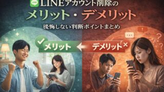 LINEアカウント削除のメリット・デメリット｜後悔しない判断ポイントまとめ