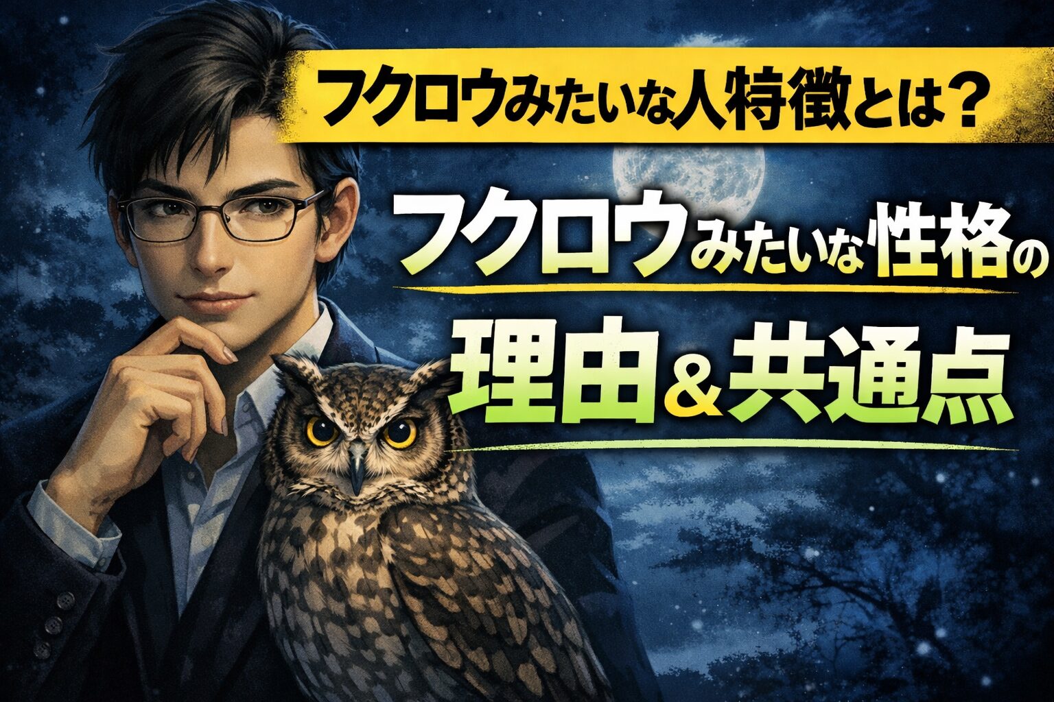 フクロウみたいな人の特徴とは？フクロウみたいな性格と言われる理由や共通点を徹底解説