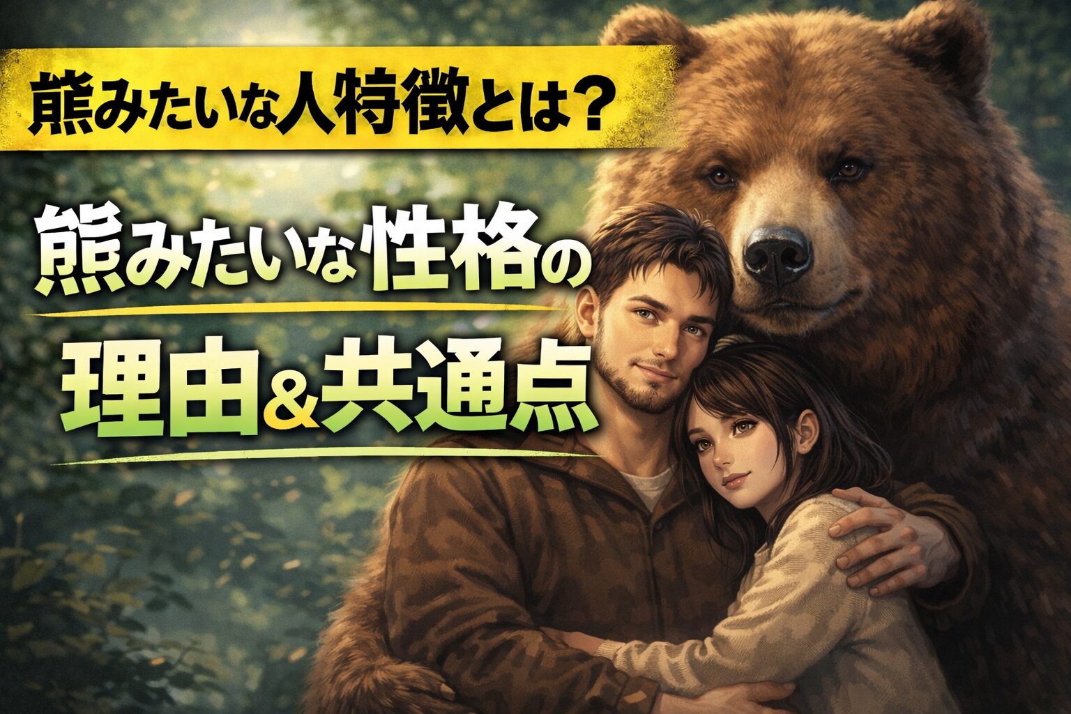 熊みたいな人の特徴とは？熊みたいな性格と言われる理由や共通点を徹底解説