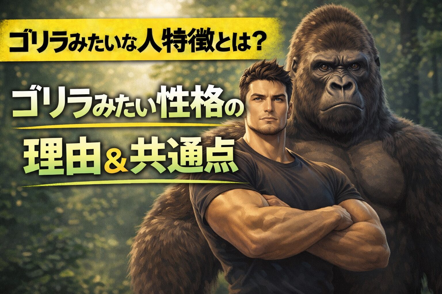 ゴリラみたいな人の特徴とは？ゴリラみたいな性格と言われる理由や共通点を徹底解説