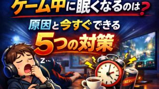 ゲーム中に眠くなるのはなぜ？原因と今すぐできる5つの対策