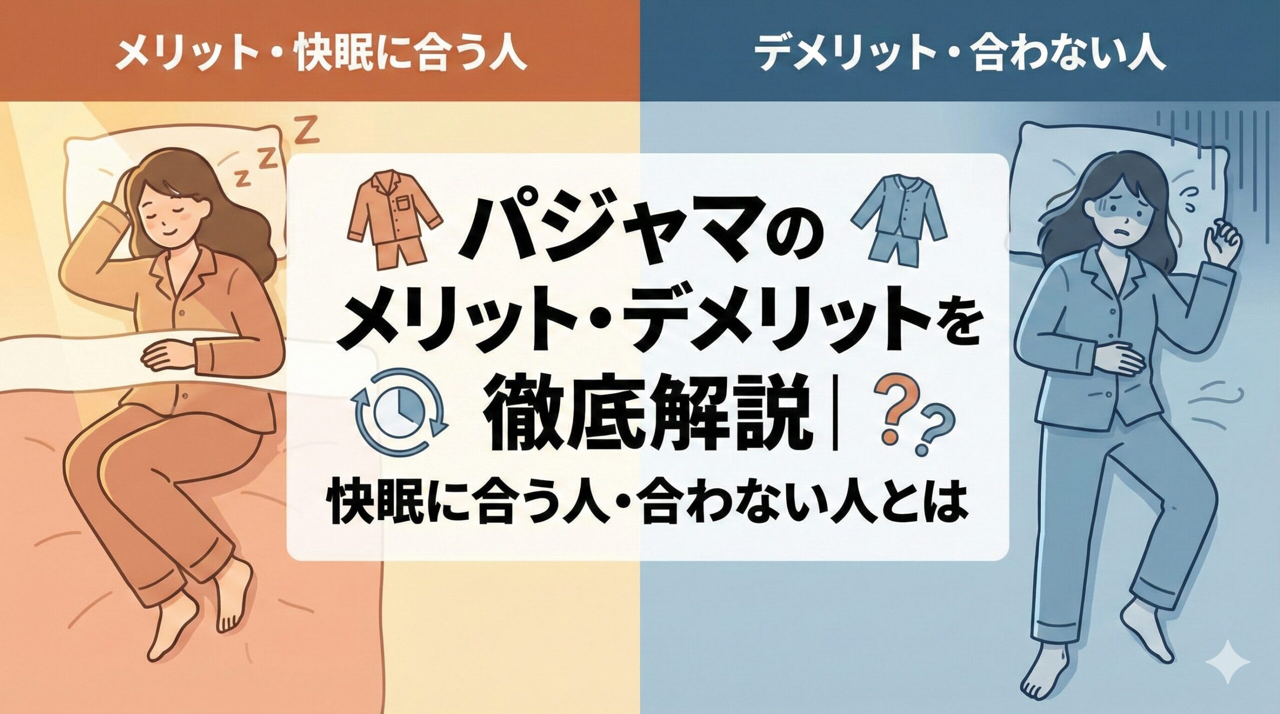 パジャマのメリット・デメリットを徹底解説｜快眠に合う人・合わない人とは