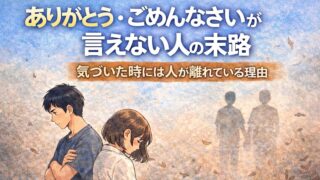 ありがとう・ごめんなさいが言えない人の末路｜気づいた時には人が離れている理由