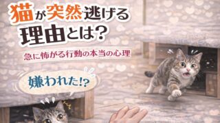 猫が突然逃げる理由とは？急に怖がる行動の本当の心理