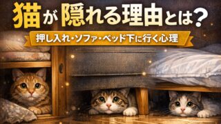 猫が隠れる理由とは？押し入れ・ソファ・ベッド下に行く本当の気持ち