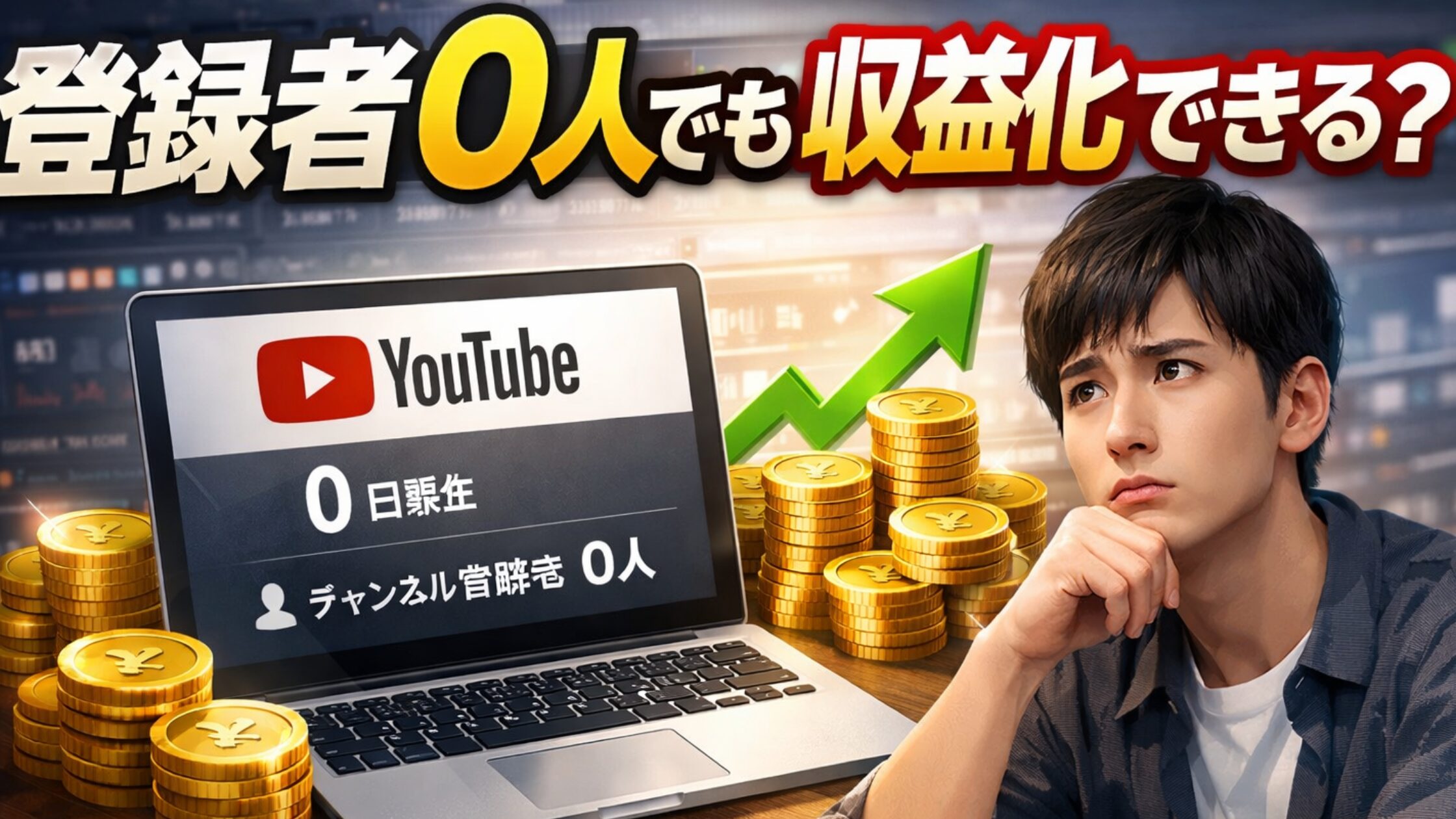 YouTube登録者がいなくても収益化できる？0人から稼げる現実的な方法