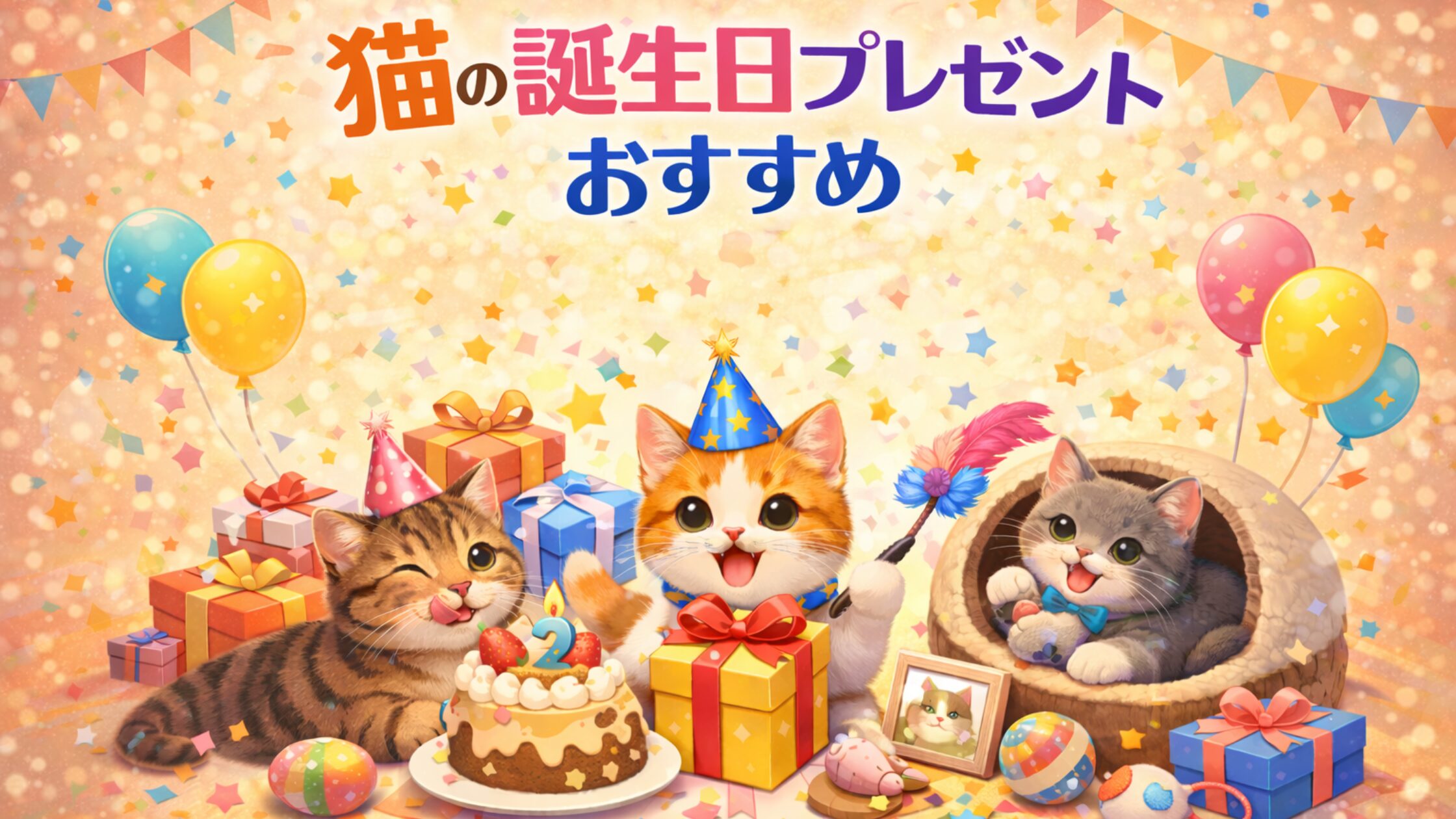 猫の誕生日プレゼントおすすめ14選｜飼い主が選ぶ安全で愛猫に喜ばれるアイテム