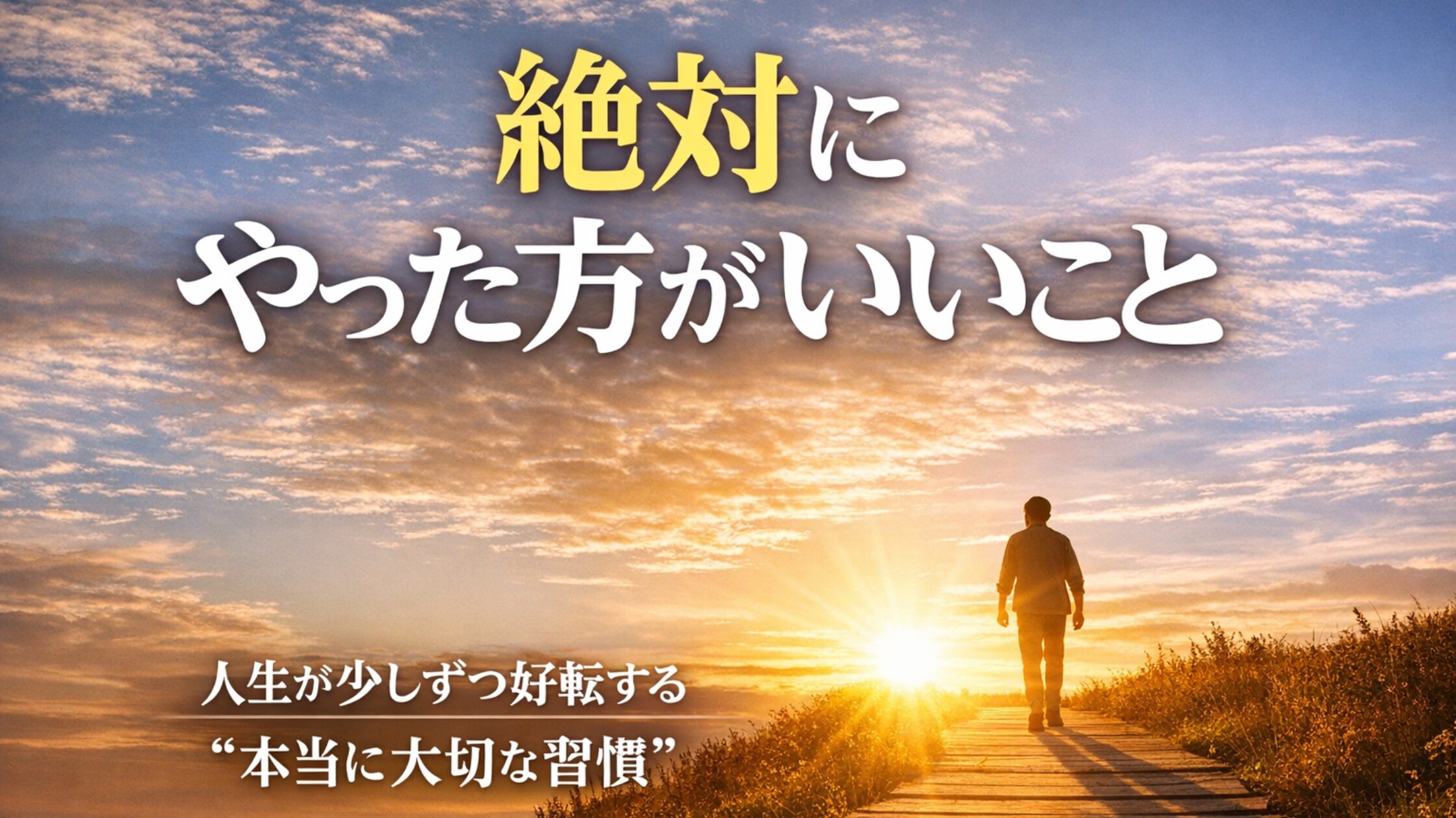 絶対にやった方がいいこと｜人生が好転する人が必ずやっている習慣とは