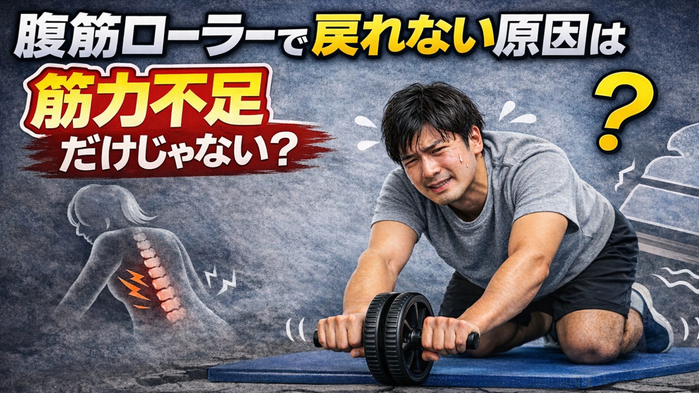 腹筋ローラーで戻れない原因は筋力不足だけじゃない？初心者がつまずく本当の理由