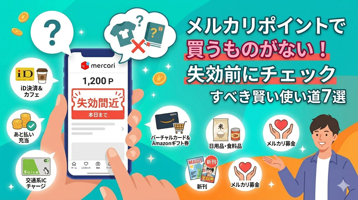 メルカリポイントで買うものがない！失効前にチェックすべき賢い使い道7選
